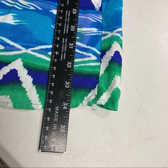 SEQUIN HEARTS Women’s Blue Green  & White Geometric  Dress, Sleeveless Size 8 - Picture 8 of 8